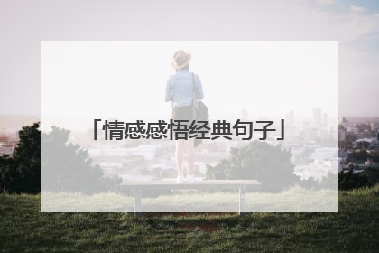 情感感悟经典句子