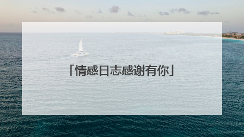情感日志感谢有你