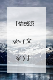 情感语录5（文案）