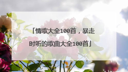 情歌大全100首,暴走时听的歌曲大全100首