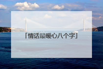 情话最暖心八个字