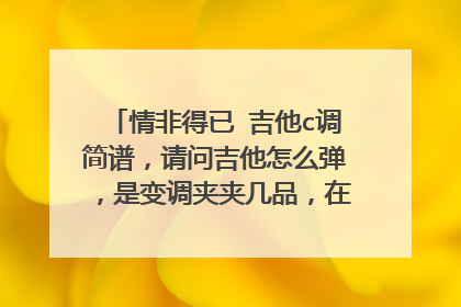 情非得已 吉他c调简谱，请问吉他怎么弹，是变调夹夹几品，在就是吉他1234567是弹那几个玹来来