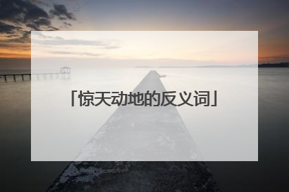 惊天动地的反义词