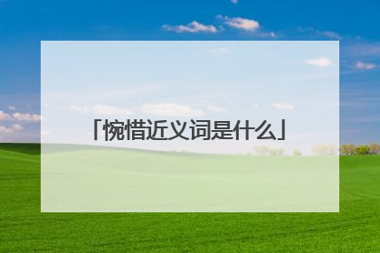 惋惜近义词是什么