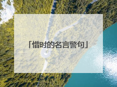 惜时的名言警句