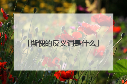 惭愧的反义词是什么