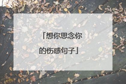 想你思念你的伤感句子