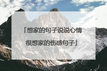 想家的句子说说心情 很想家的伤感句子