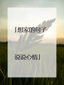 想家的句子说说心情
