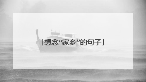 想念“家乡”的句子