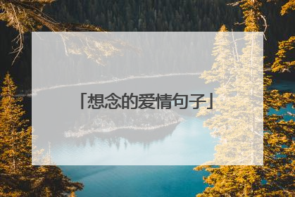 想念的爱情句子