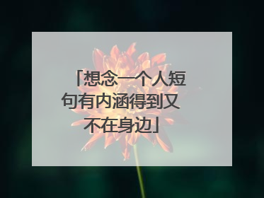 想念一个人短句有内涵得到又不在身边