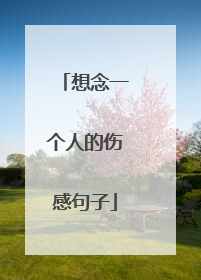 想念一个人的伤感句子