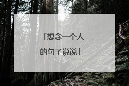 想念一个人的句子说说