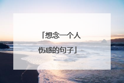 想念一个人伤感的句子