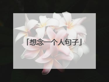 想念一个人句子
