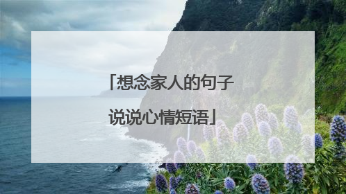 想念家人的句子说说心情短语
