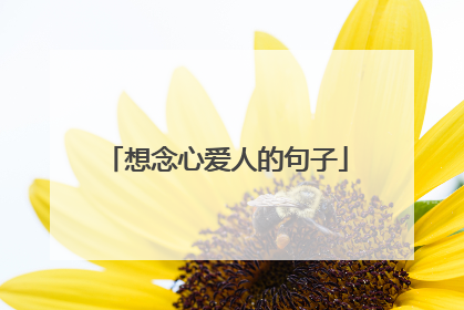 想念心爱人的句子