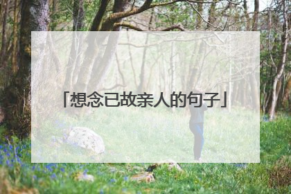 想念已故亲人的句子