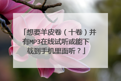 想要羊皮卷(十卷)并有MP3在线试听或能下载到手机里面听?