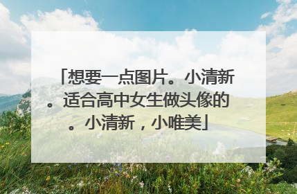想要一点图片。小清新。适合高中女生做头像的。小清新，小唯美