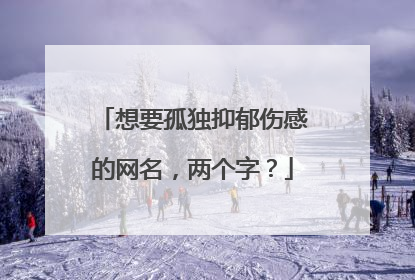 想要孤独抑郁伤感的网名，两个字？
