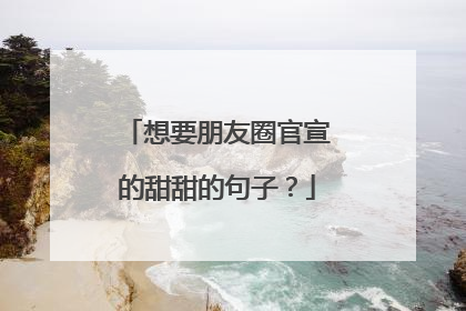 想要朋友圈官宣的甜甜的句子?