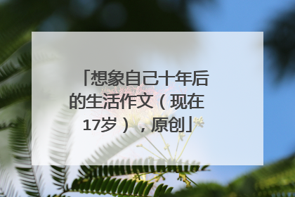想象自己十年后的生活作文（现在17岁），原创