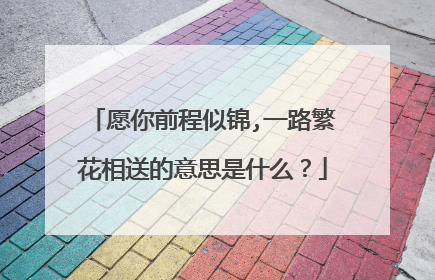 愿你前程似锦,一路繁花相送的意思是什么？