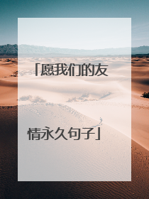 愿我们的友情永久句子