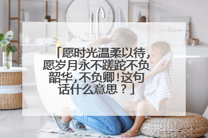 愿时光温柔以待,愿岁月永不蹉跎不负韶华,不负卿!这句话什么意思？