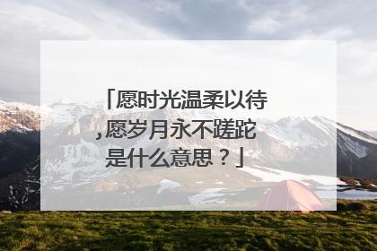 愿时光温柔以待,愿岁月永不蹉跎是什么意思？