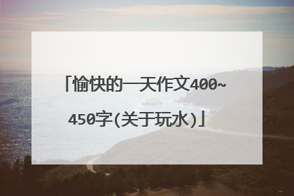 愉快的一天作文400~450字(关于玩水)