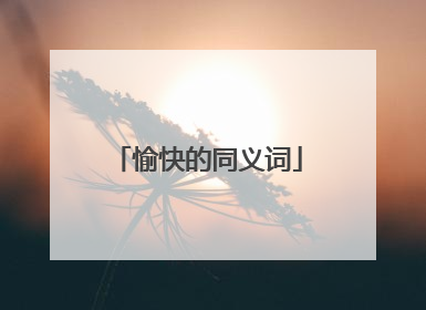 愉快的同义词