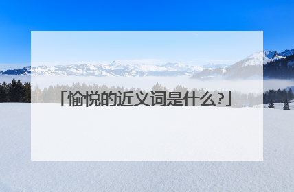 愉悦的近义词是什么?