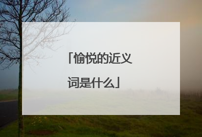 愉悦的近义词是什么