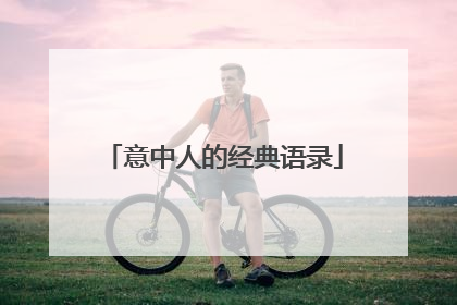 意中人的经典语录