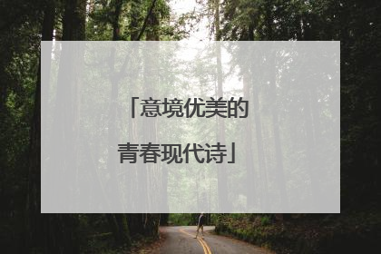 意境优美的青春现代诗