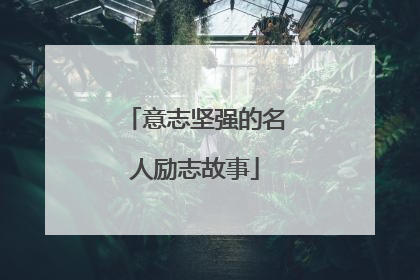 意志坚强的名人励志故事