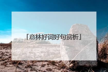 意林好词好句赏析
