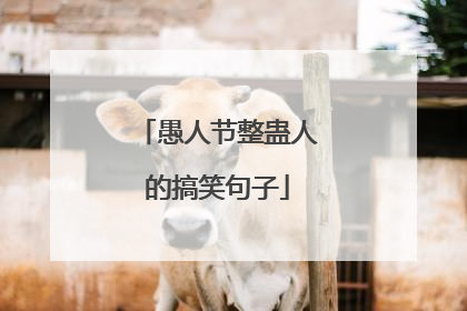 愚人节整蛊人的搞笑句子