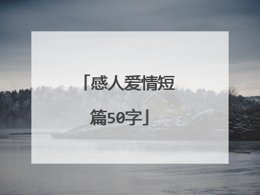 感人爱情短篇50字