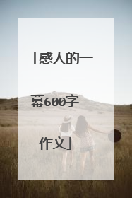 感人的一幕600字作文