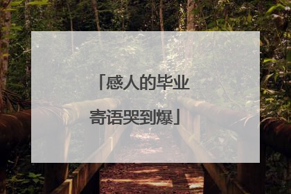 感人的毕业寄语哭到爆