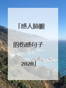 感人肺腑的伤感句子2020