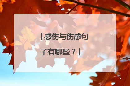 感伤与伤感句子有哪些？