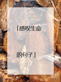 感叹生命的句子