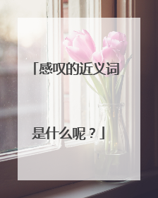 感叹的近义词是什么呢？