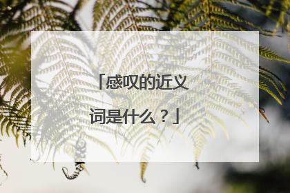 感叹的近义词是什么？