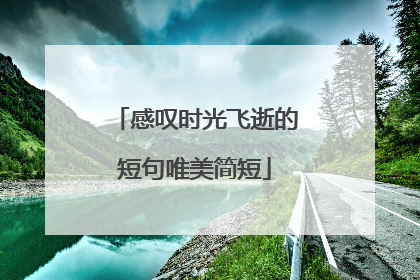 感叹时光飞逝的短句唯美简短